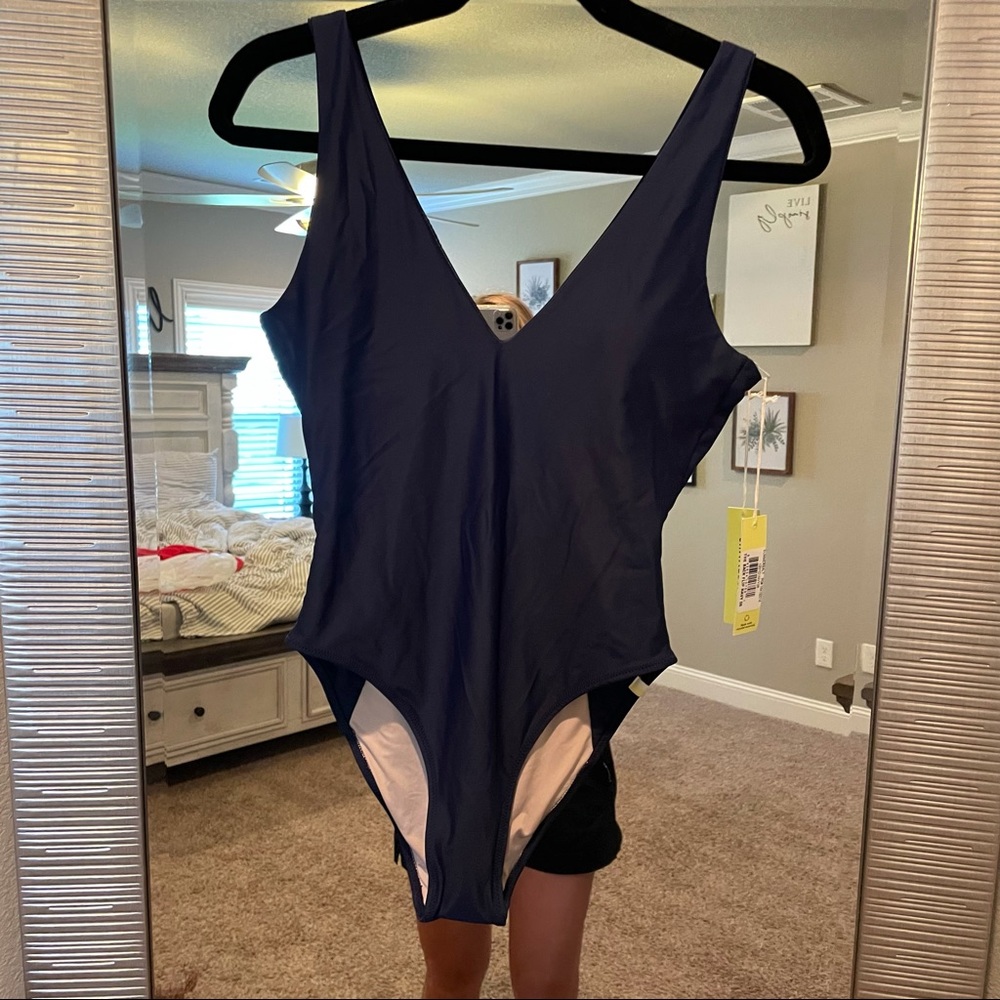 summersalt Navy Blue One-Piece Swimsuit